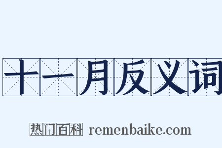 十一月反义词是什么意思的图片